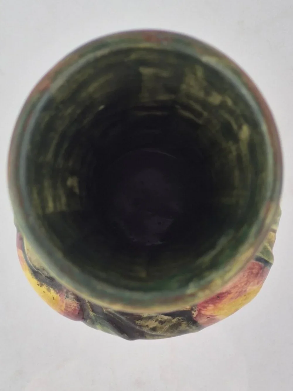 Vintage Weller Baldin Apple Bud Vase Sculpted Marked  WELLER on Bottom